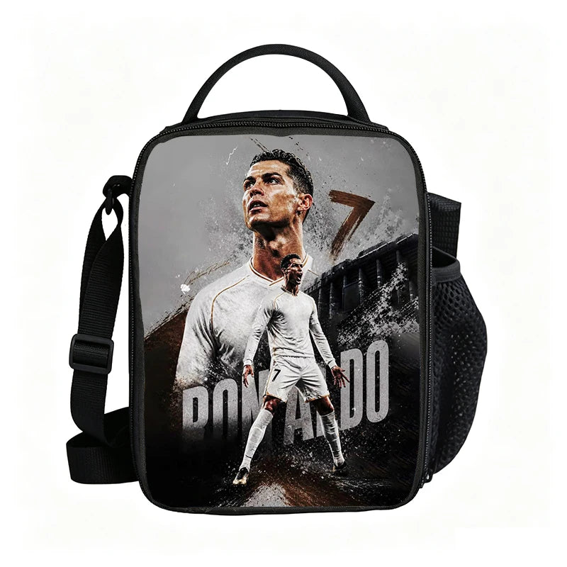 Ronaldo Insulated Lunch Bags Thermal Bag Football Star Lunch Container Leakproof Tote Lunch Box Food Storage Bags