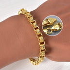 18k Gold Plated Italy 750 Bracelet Copper Braided Shaped Bracelet Hip-Hop Daily Men Women Jewelry Accessories For Friends Gifts