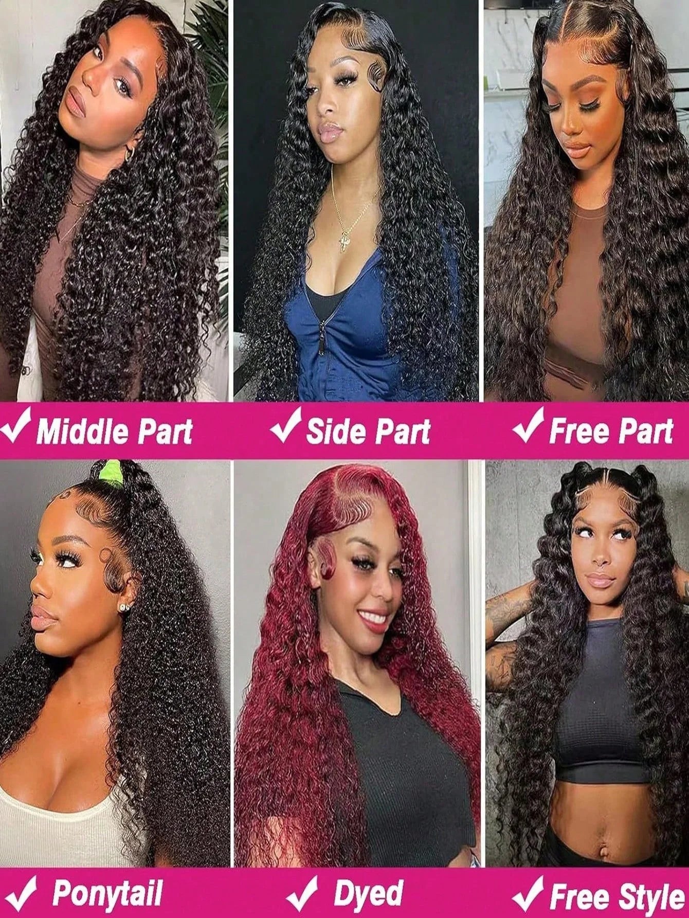 40 Inch Natural Black Water Deep Wave Human Hair Wigs For Women, 13x4 13x6 HD Transparent Lace Frontal Wig 200 Density Pre Plucked Glueless Lace Front Wig