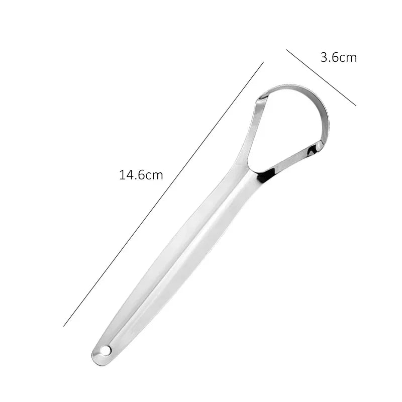 Halitosis Tongue Coating Tongue Scraper Stainless Steel Cleaning Remover Tongue Coated Brush Scraping Tongue Oral Hygiene Tools