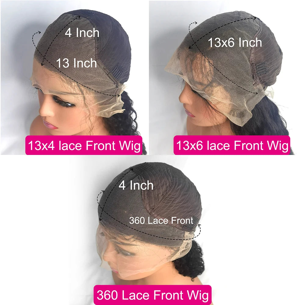 200% Density 13x6 13x4 Deep Wave Hd Lace Frontal Wigs Human Hair 30 40 Inch Wet And Wavy Loose Water Wave Lace Front Wig 360 Curly Lace Frontal Human Hair Lace Wigs For Women Human Hair 100% Human Hair