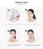 Mini Manual Facial Cleansing Brush Silicone Massage Face Brush Soft Bristles Double-Sided Handheld Cleaning Device Pore Cleaner