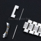 20mm22mm Arc Stainless Steel Watch Band 12/14/16mm 18mm 21mm 24mm Curved Universal Women Men Strap Silver Black Butterfly Buckle