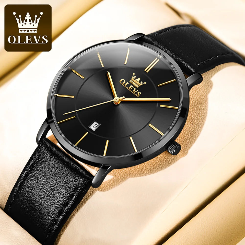 OLEVS 5869 Original Brand Fashion Men's Watch Simplicity Dial Trendy Quartz Watch Waterproof Date Milanese Mesh Belt  Wristwatch