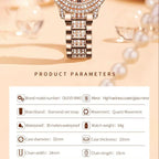 OLEVS 9943  Women's Quartz Watches Roman Dial  Diamond Bezel Luxury Elegant Waterproof Ladies Dress Wristwatch