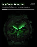 OLEVS Men's Watches Classic Multifunctional Flywheel Design Stainless steel Waterproof Moon Phase Men's Wristwatches 2024 Trend