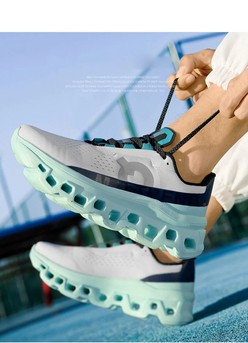 2025Male Cushioning Sneakers NonSlip Casual Sports Shoes Lightweight Men's Walking Running Shoes Hhollow Design Large Size 39-45