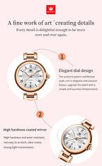 OLEVS 5608 Women Fashion Watch Stainless Steel Calendar Night Light Watch Original Brand Elegant Women Quartz Watch Reloj Mujer
