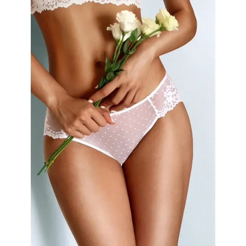 Low Waist Floral Embroidered Lace Women Underwear Sexy Transparent Panties Sex String Hollow Out Seamless Briefs Tanga Lingerie