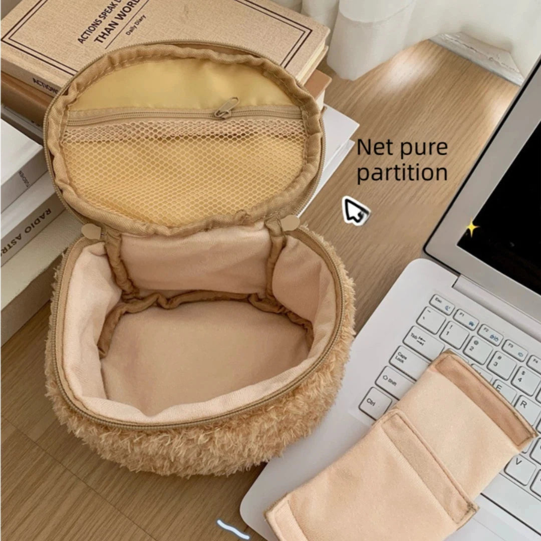 Plushes Makeup Case Anime Relaxed Bear Cosmetic Bag Women Jewelry Storage Pouch Girl Organizer Handbags Gift Hot Sales