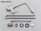 Chrome Purified Water Kitchen Faucet Pure Water Filter Deck Mounted Faucet Crane Dual Handles Hot Cold Water Mixer Taps