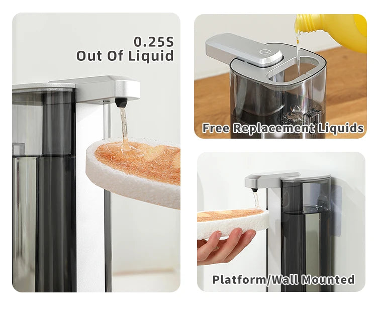 Automatic Dishwashing Machine Sensor Intelligent Hand Washing Machine Kitchen Hand Sanitizer Soap Dispenser