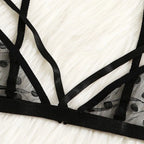 2pcs Bra Sexy Panties Set Women Backless Sling Lingerie See Through Erotic Clothing Temptation Brassiere And Thong Set Nightwear