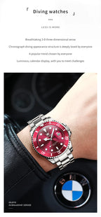 OLEVS Luxury Sport Man Watch Military Waterproof Luminous Date Week Men Watch Stainless Steel Quartz Men's Watches Male Clock