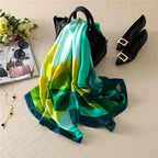 2022 Luxury Brand Women Silk Scarf Designer Plaid Summer Beach Shawls and Foulard Wrap Scarves Female Pure Silk Sjal Hijab New