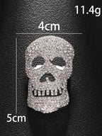 Rhinestone skull head Halloween top brooch women's Halloween dark style fashion personality clothing accessories brooch