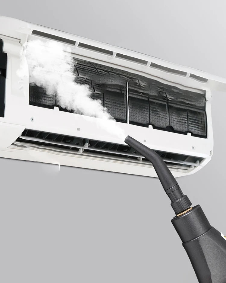 Electric Steam Cleaner 2500W High Pressure Portable Cleaning Machine with Glass Brushes, Car Seats Steam Home Use Kitchen Floors