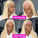 Blonde 613 Hd Lace Frontal Wig 13X6 Brazilian Straight Human Hair Wig 40 Inch Transparent Lace Frontal Wig For Women 250 Density