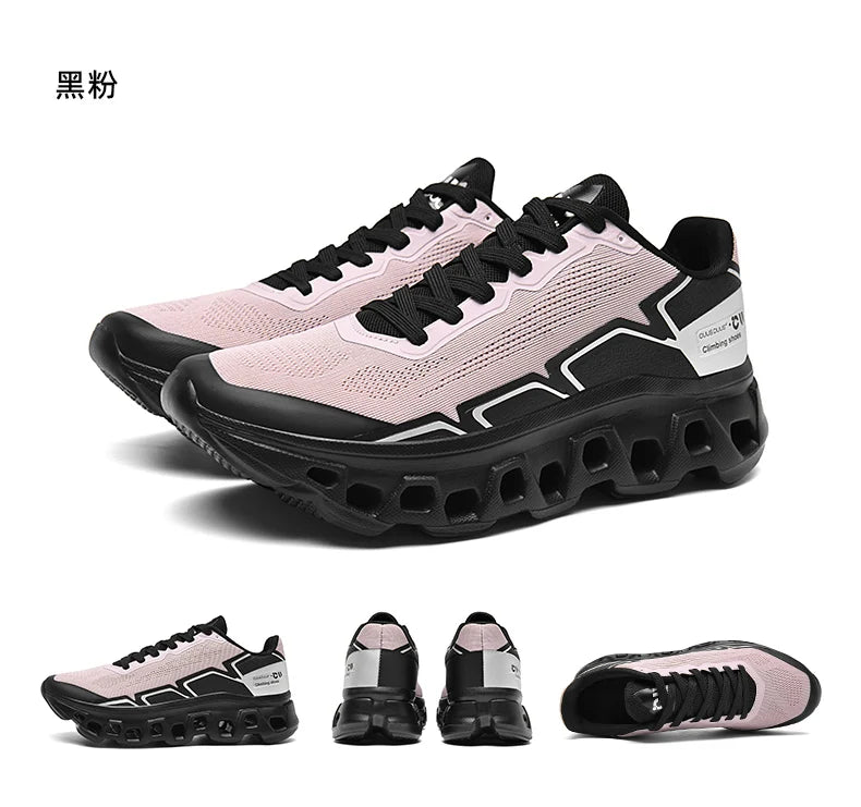 Men's Running Shoes Jogging Breathable Mesh Cushioning Non-Slip Outdoor Luxury Shoes Couple Trainer Race Sneakers Off-road Shoes