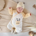 Baby Romper Autumn 0-6 Months Baby Three-layer Warm Clothing Newborn Cute Cartoon Crawling Suit