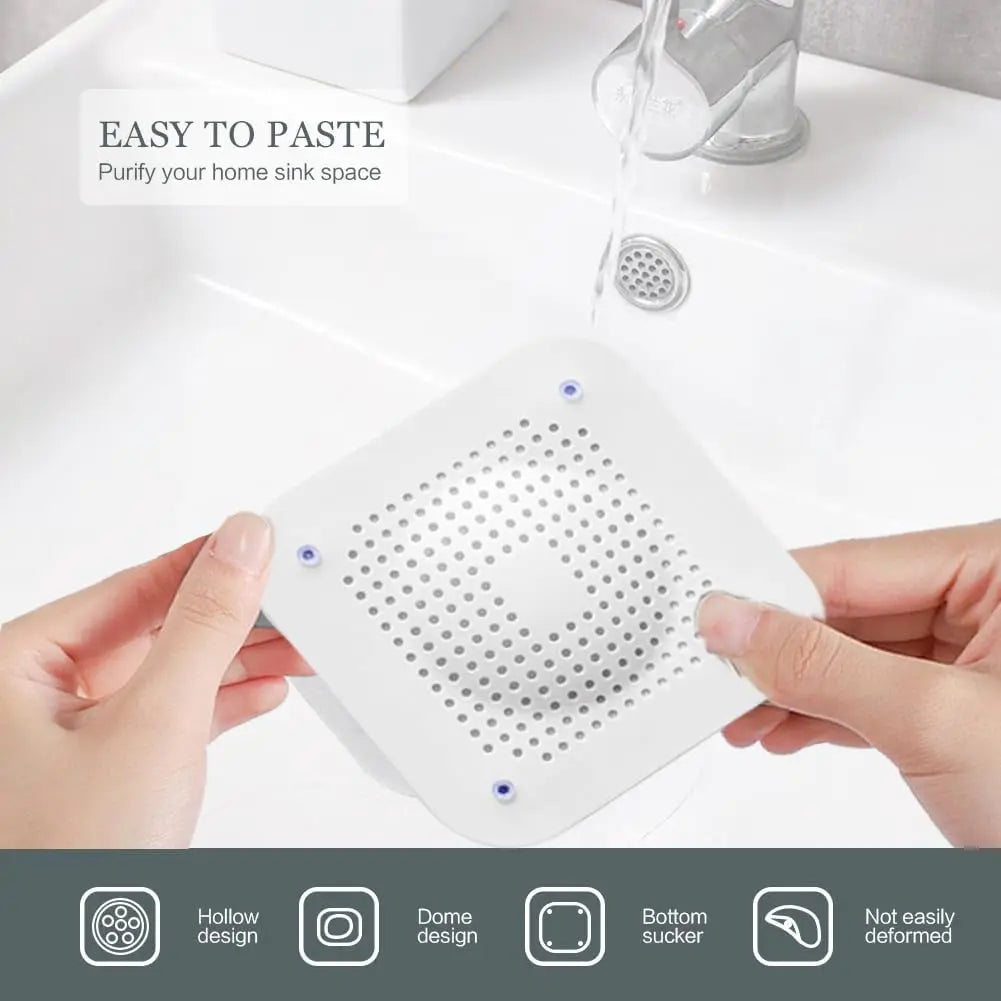 Shower Hair Catcher, Kitchen Sink Drain Protector, Silicone Drain Cover with Suction Cup, Strainers for Bathroom, Bathtub, Basin