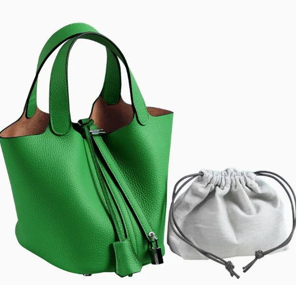 Brand Bucket Bag 18 22CM Women's Bags Trend 2026 Handbag Genuine Leather Luxury Designer Hand Bag Ladies New In Tote Bag