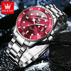 OLEVS Luxury Sport Man Watch Military Waterproof Luminous Date Week Men Watch Stainless Steel Quartz Men's Watches Male Clock