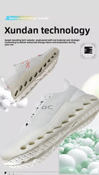 Men's Running Shoes Breathable Mesh Shock Absorption Hollow Out Sole Lightweight Sports Sneakers Non-slip Walking Shoes