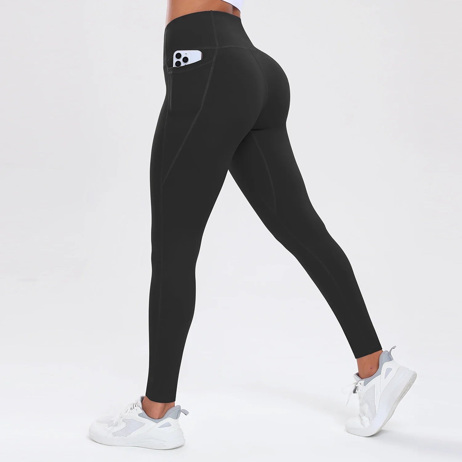 Women Yoga Pants with Pockets Butt Lifting Tummy Control Sports Leggings High Waist Fitness Tights Gym Clothing Sportswer