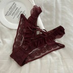Sexy Lace Underwear Women'S Pure Desire Ruffle Edge Thin Traceless Womens Panties Triangle Pants Thin Lightweight Panties