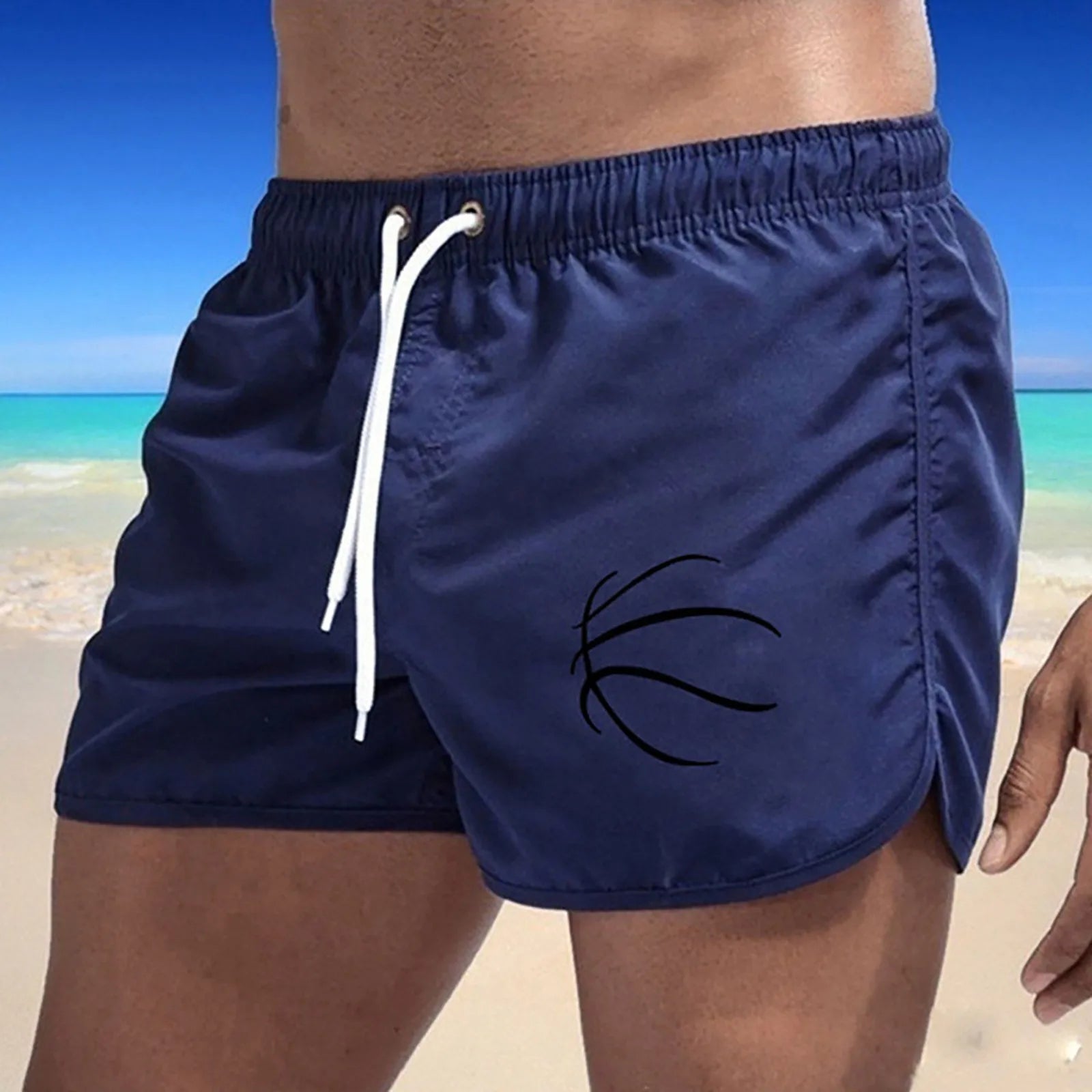 Men's Spring And Summer Splicing Swimming Trousers And Sexy Swimwear Men Swimming Shorts Breathable Fit Beach Shorts Swimwear
