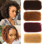 Brazilian QVR Afro Kinky Bulk Human Hair For Braiding Dreadlock Hair 50g/pc Virgin Natural Brown Remy Human Hair Debut Extension