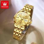 OLEVS 6727 Fashion Elegant Women's Automatic Mechanical Watches Simple Versatile 30m Waterproof Original Lady Wristwatch Genuine