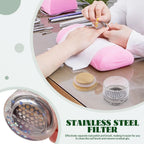 Nail Art Brushes Washing Cup Nail Brush Cleaner Dappen Dish with Lid 3.8*5cm Nail Glitter Acrylic Liquid Powder Removal Cup