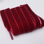 1 Pair Width 1cm Velvet Surface Black White Flat Shoelaces Women Men Leather Sports Casual Shoes Laces Strings Wholesale