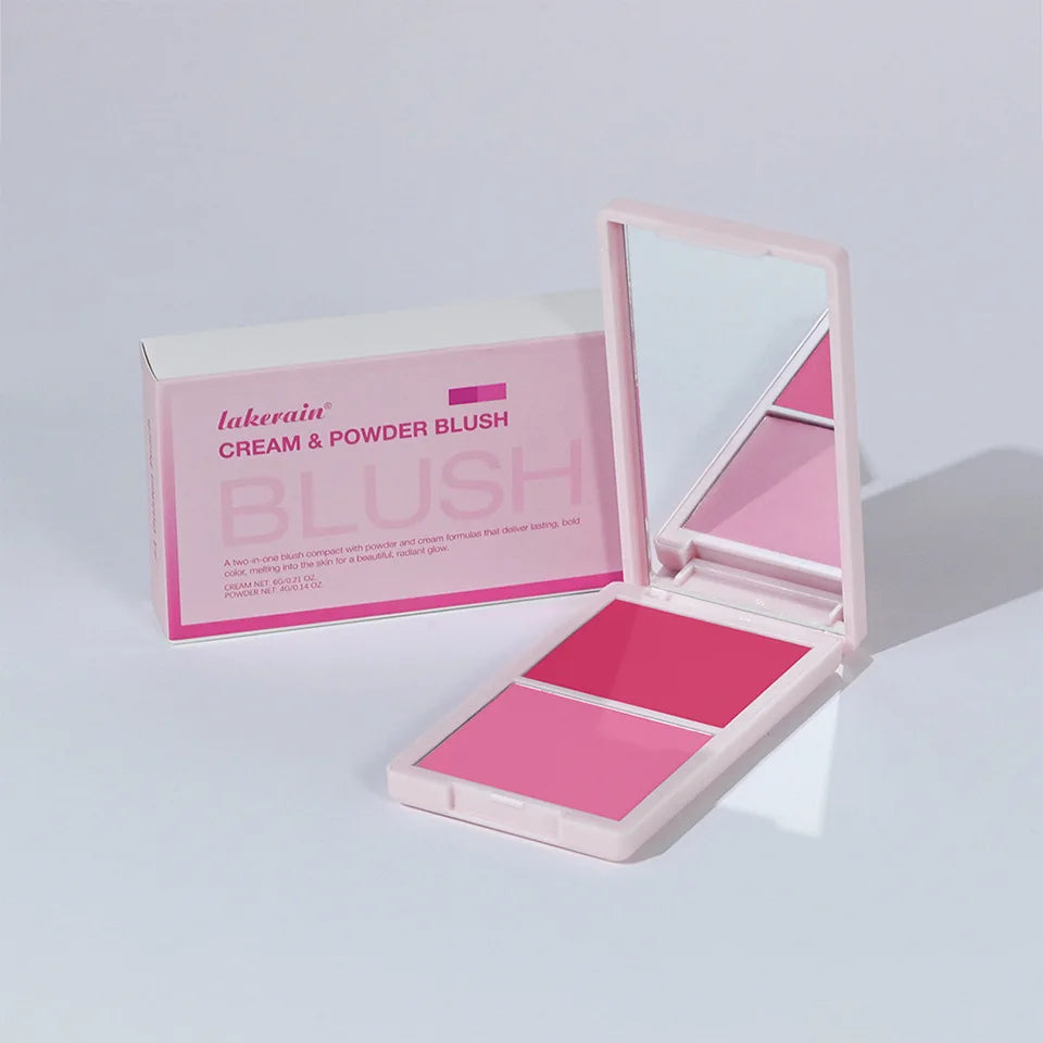 Matte Cream/powder Blush 2-in-1 Natural Moisturizing Waterproof Longlasting Shimmer Cheeks Rouge Highly Pigment Makeup Cosmetics