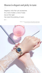 OLEVS 6607+6602 Original Men Women Watch Luxury Brand Tourbillon Mechanical Watch High end Romantic Lover Date Gift Couple Watch