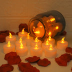12/24Pack Battery Tea Lights LED Realistic Flameless Flickering Warm Yellow Candle Holiday Gift for Party Wedding Home Decor