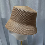 Women Straw Sun Hat Foldable Packable Wide Brim Summer Hat Flat Beach Hat Ladies Crochet Bucket Hat packable sun hat