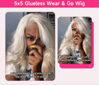 613 Glueless Wigs Human Hair 5x5 Lace Closure Wig Bone Straight Blonde Pre Plucked Glueless Wig Remy Human Hair Wigs Ready To Go