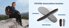 FitVille Extra Wide Hiking Shoes Waterproof Outdoor Non-slip Trail Climbing Shoes for Men Work Casual Sneakers Breathable
