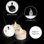 Flameless LED Electronic Candle Dropping Wax Tea Light Realistic Flames Led Lamp Christmas Halloween Wedding Home Decor