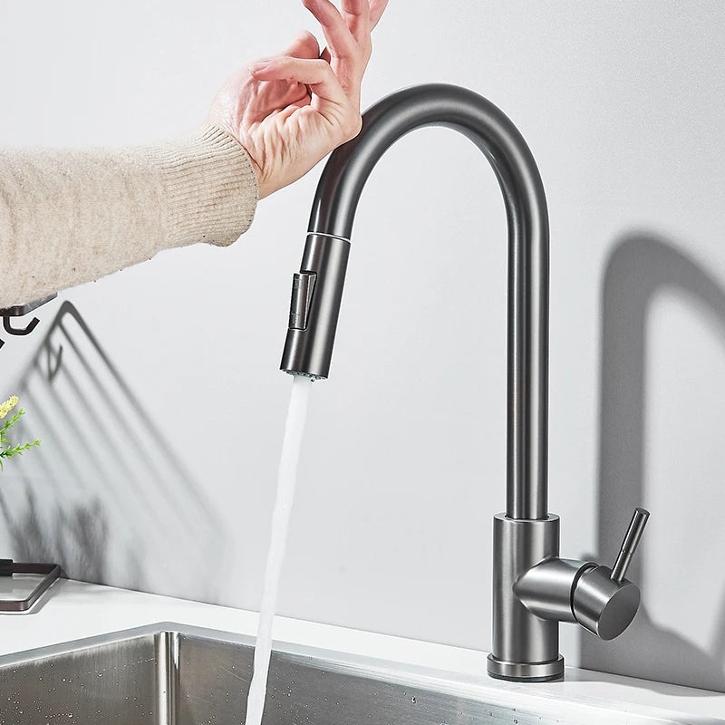 Pull Out Sensor Kitchen Faucet Sensitive Touch Control Faucet Mixer For Kitchen Touch Sensor Kitchen Mixer Tap