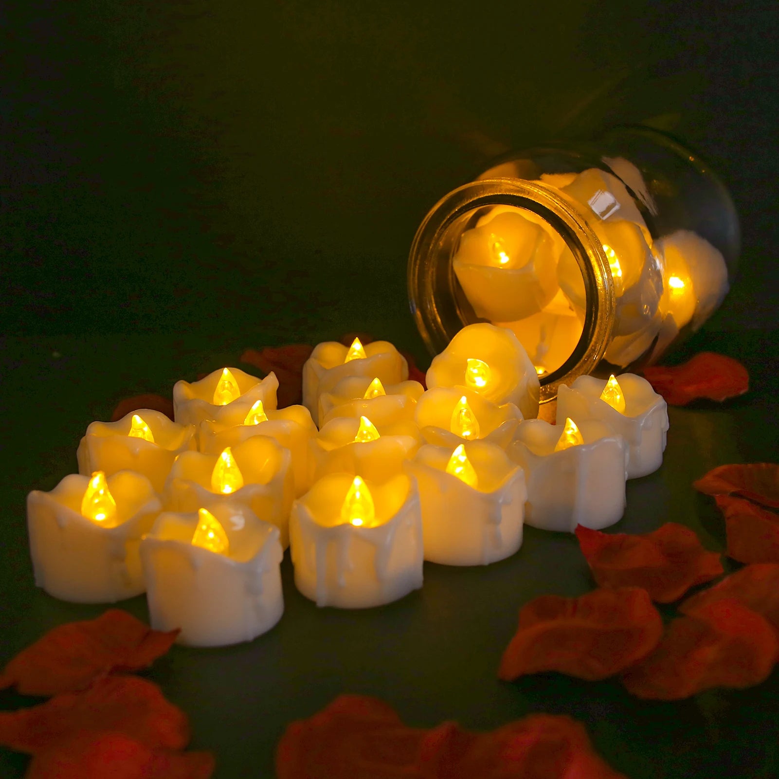 LED Candles 24/12 Pack Flameless Flickering Tea Light Warm White Candle for Party Wedding Birthday Christmas Gifts Home Decor