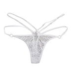 Women Sexy Panties Hollow Out Lace Floral Ladies Briefs Low Waist Double Straps Female Underpants Sexy Thongs Womens Lingerie