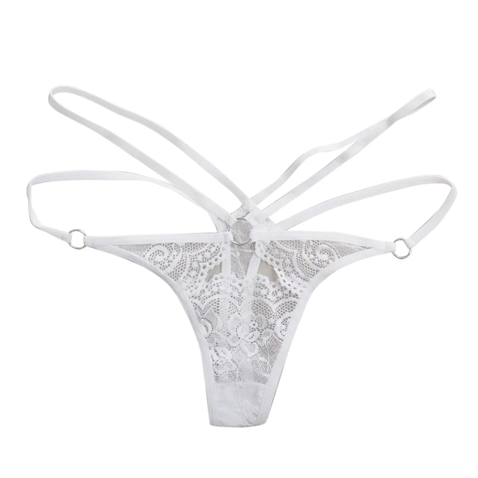 Women Sexy Panties Hollow Out Lace Floral Ladies Briefs Low Waist Double Straps Female Underpants Sexy Thongs Womens Lingerie