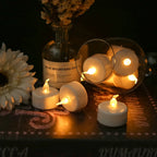 12/24Pack Battery Tea Lights LED Realistic Flameless Flickering Warm Yellow Candle Holiday Gift for Party Wedding Home Decor