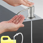 Soap Dispenser for Kitchen Sink Golden Brushed Black Stainless Steel Countertop Dish Sink Detergent Dispenser Pump Bathroom