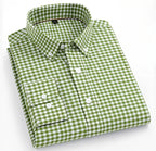 New In Shirt 100%Cotton Fashion Long Sleeve Shirts for Man Slim Fit Formal Plian Shirt Soft Casual Office Designer Plaid Clothes