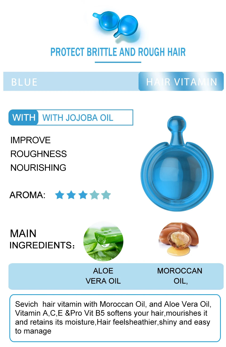 Mix Hair Vitamin Capsule Fast Repairing Maltreated Frizzy Hair Silky Moisturizing Hair Oil  Nourishing Keratin Complex Serum Oil